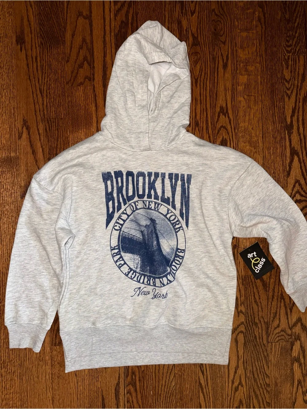 art class Light Gray Hoodie with Black Print